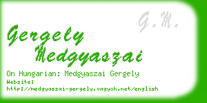 gergely medgyaszai business card